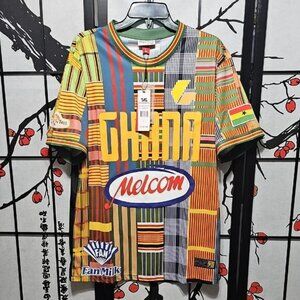 Ghana Colorful Graphic Soccer Jersey Shirt Size Large New